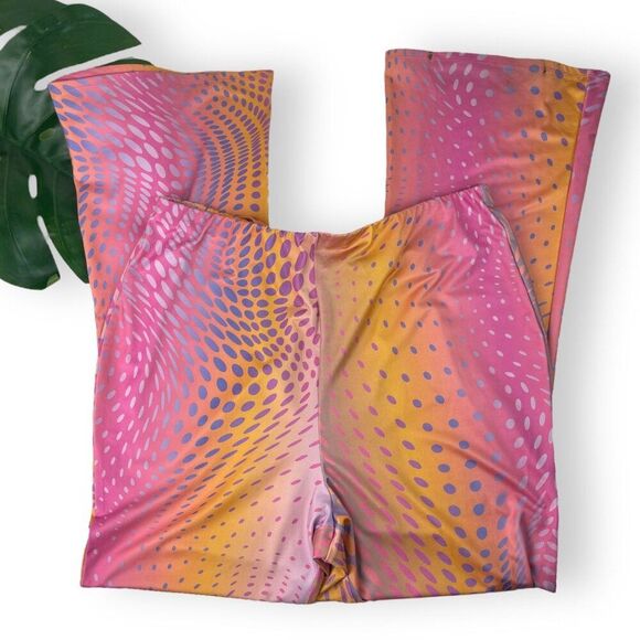 H&M Disco Ombre Sunset Flare Leggings in Stretch Jersey - Picture 6 of 10